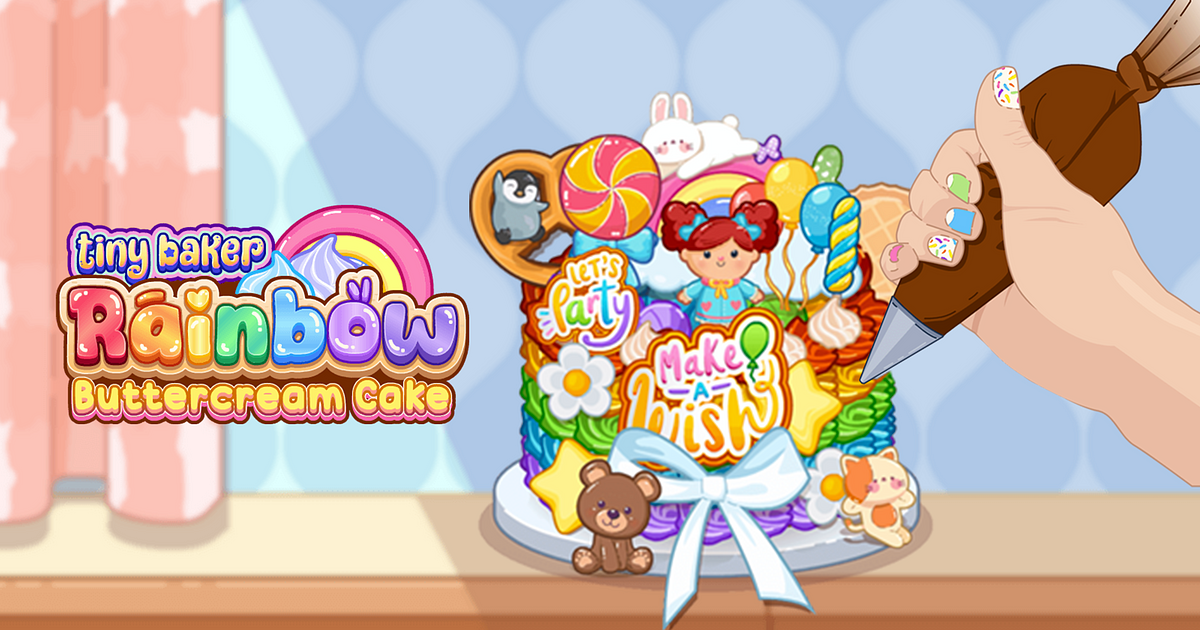 Tiny Baker Rainbow Buttercream Cake - Gra Online - Zagraj Teraz ...